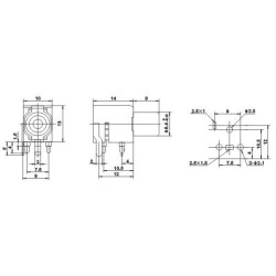 Nickel Plating RCA Connector Cinch PCB Mount Jack Socket Right Angle With White ABS Plastic