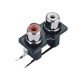 PCB Mount 2 RCA Female 90 degree Right Angle Panel Mount