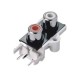 RCA Double Female Connector 75ohm Right Angle Socket