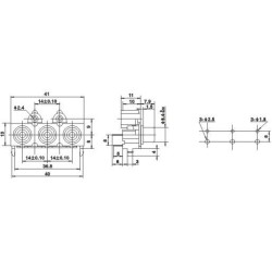 RCA Socket Straight For PCB Nickel Plated