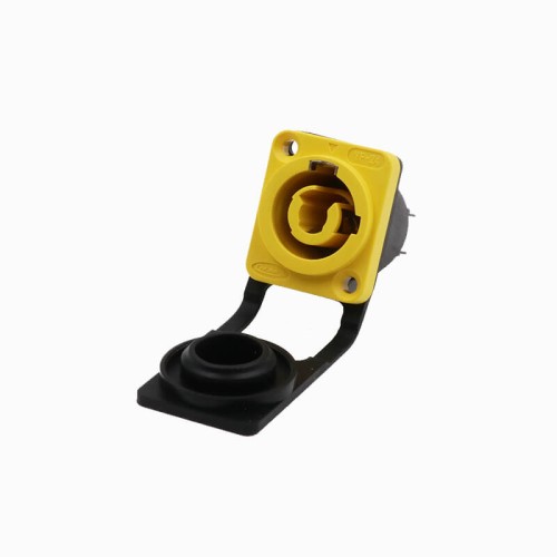 IP65 Waterproof 3 Pin Powercon Female Panel Mount Input 20A/250V Ac Power Jack Socket Chassis For Led Large Screen