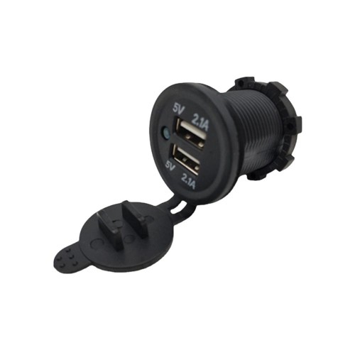 12-24V 4.2A High Current Dual USB Charger Automotive and Marine Modified Car Charger Furniture Seat Charger