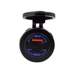 QC3.0 QC4.0 Dual USB Fast Charging 12-24V Modified Car and Boat Equipment Dual QC Flash Fast Charging