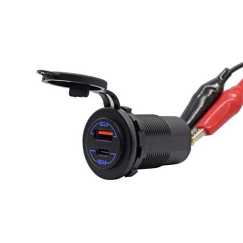 QC3.0 QC4.0 Dual USB Fast Charging 12-24V Modified Car and Boat Equipment Dual QC Flash Fast Charging