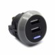 Short Design 4.8A Dual USB Charger Manufacturer Automotive Marine Furniture Sofa Modified USB Power Charging Socket