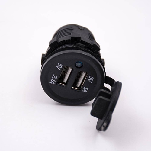 USB Car Charger Laptop 5V 1A 2.1A Dual Port Socket With Dust Cover