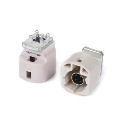 HSD 4 Pin B Coding Straight Vehicle Connector Male White Radio Phantom Supply PCB