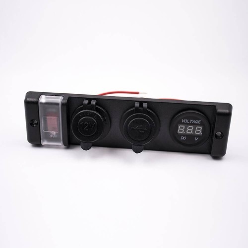 USB Switch Panel 1-position Switch USB Voltmeter Cigarette Lighter Car Multifunctional