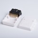 Automobile OBD2 Male Connector Whtie Shell Gold Plated Angled 16 Pin