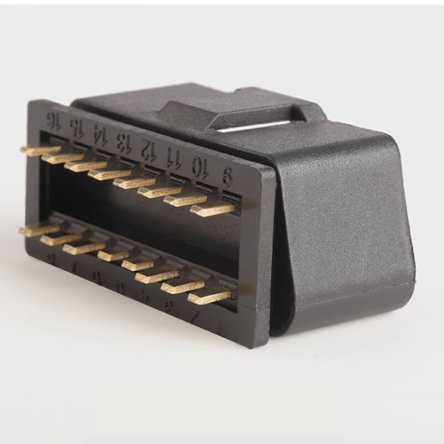 OBD2 16 Pin Male Gold Plated Connector OBD Plug Automobile 12V