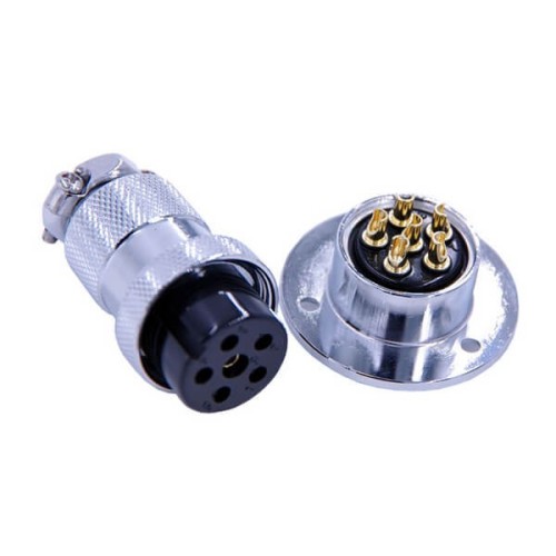 10pcs 6 Pin Plug and Socket GX25 Straight Male and Female Connector