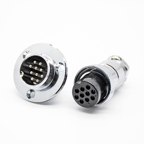 10pcs Circular Aviation Connector GX20 Straight 10 Pin Male Female Plug and Socket