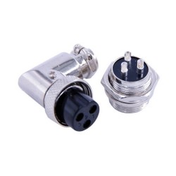 10pcs GX16 3 Pin Connector R/A Female Plug and Male Socket