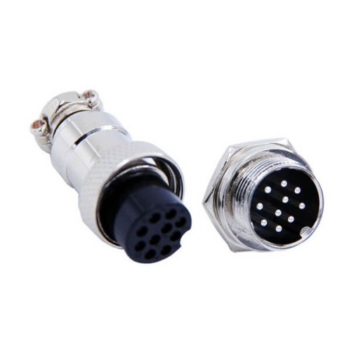 10pcs GX16 Aviation Plug Socket Connector Straight 10 Pin