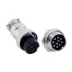 10pcs GX16 Aviation Plug Socket Connector Straight 10 Pin