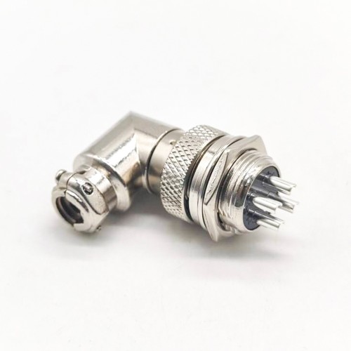 10pcs GX16 Right Angle Connector 4 pin Male Socket and Female Plug