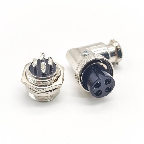 10pcs GX16 Right Angle Connector 4 pin Male Socket and Female Plug