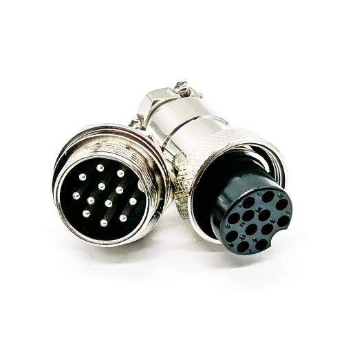 12 Pin GX20 Straight Electrical Connector Male Female Plug and Socket