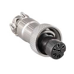 12mm Aviation Plug and Socket GX12-6 Pin Male and Female Straight Wire Connector Front Mount