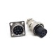 16mm Metal Square Flange Mount GX16 8-Pin Connector Male and Female Plug Socket