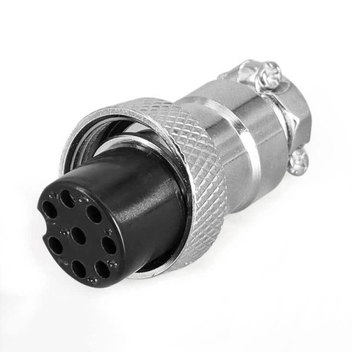 16mm Metal Square Flange Mount GX16 8-Pin Connector Male and Female Plug Socket