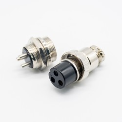 3 Pin Circular Connector Straight GX20 Male and Female Panel Mount