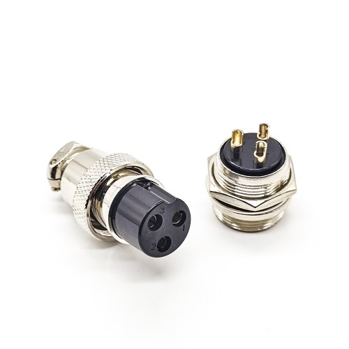 3 Pin Circular Connector Straight GX20 Male and Female Panel Mount