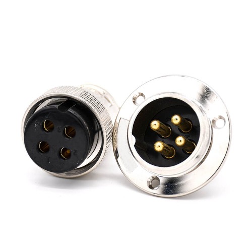 4 Pin Connector Male Female GX35 Straight Cable Metal Female Cable Plug Male Panel Receptacles