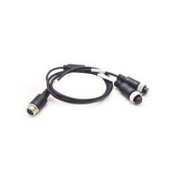 4Pin Aviation Cable Connector One Male to Two Female Waterproof Extension Cable 1M