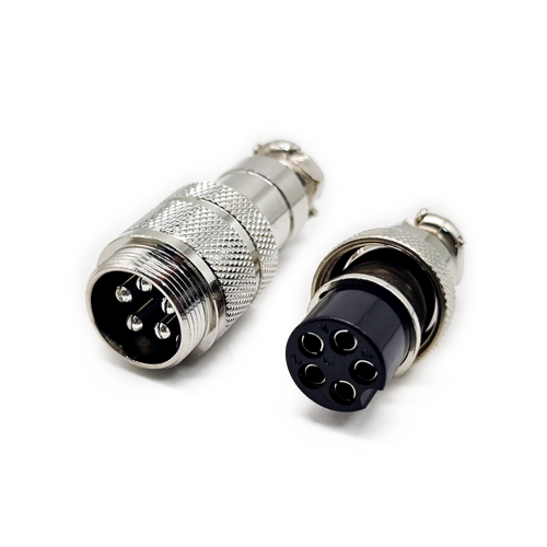 5 Pin Circular Connector Cable Plug Straight GX20 Male and Female