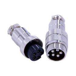 5 Pin Circular Connector Cable Plug Straight GX20 Male and Female