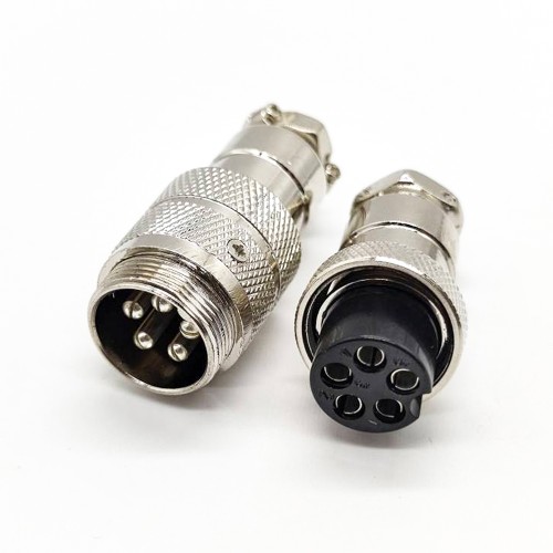 5 Pin Circular Connector Cable Plug Straight GX20 Male and Female