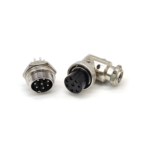 8P Aviation Connector GX16 Right Angled Plug and Socket