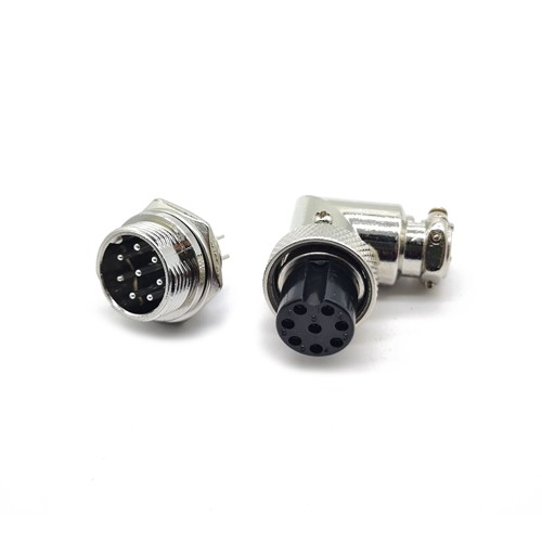 8P Aviation Connector GX16 Right Angled Plug and Socket