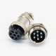 Aviation Cable Connector GX20 Uxcell 7 Pin Round Female Plug Male Socket Straight