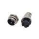 Aviation Connector GX20 2 Pin Straight Male Socket and Female Plug Bulkhead