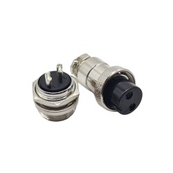 Aviation Connector GX20 2 Pin Straight Male Socket and Female Plug Bulkhead