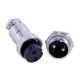 Aviation Connector GX20 2 Pin Straight Male Socket and Female Plug Bulkhead