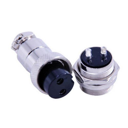 Aviation Connector GX20 2 Pin Straight Male Socket and Female Plug Bulkhead