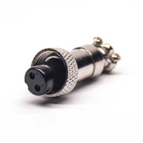 Aviation Plug and Socket 12mm Thread GX12-2 Pin Male and Female Straight Wrie Connector