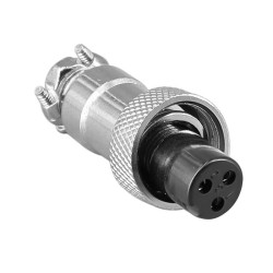 Circular Aviation Cable Female Plug GX12 3 Pin Connector