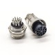 Circular Connector 15 Pin Male Socket and Female Plug GX20 Bulkhead