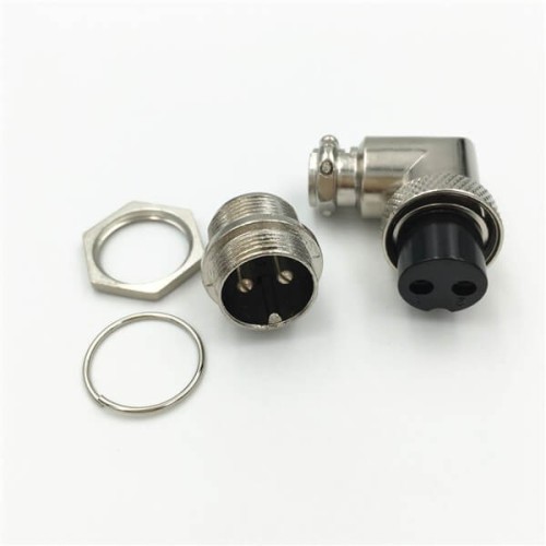 Gx16 2Pin 90 Degree Angle R/A GX16 Metal Male Female Plug Socket Connector