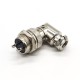 Gx16 2Pin 90 Degree Angle R/A GX16 Metal Male Female Plug Socket Connector