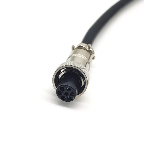 GX12 7 Pin Female Aviation Cable Air Plug with 1M Extension Cable