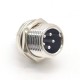 GX12 Circular Connector 5 Pin Solder Cable Front Mount Straight Male Panel Receptacles