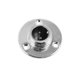 GX12 Male Socket Connector GX12-2Pin Aviation 3 Hole Circular Round Flange Mount