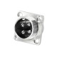 GX16 4 Pin Female Plug and Male Socket with 4 Hole Square Flange Wire Cable Connector