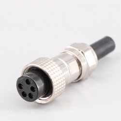 GX16 5 Pin Plug Male and Female Docking Cable Connector Straight Cable Plug IP67 Waterproof