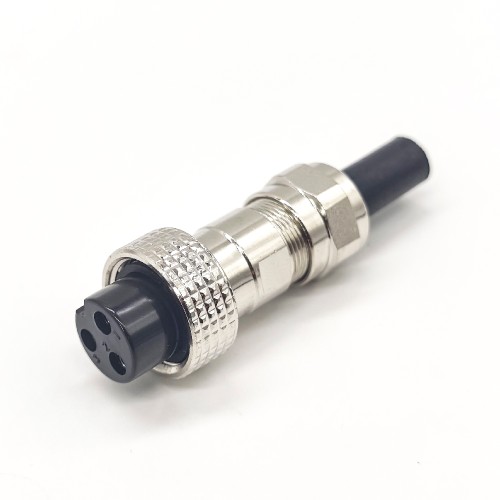 GX16 Aviation Connector 16mm Thread GX16-3 Pin IP67 Waterproof Straight Female Plug